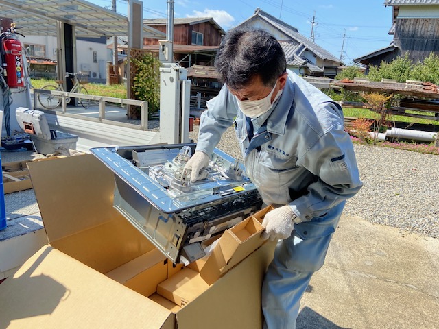 約束の自宅のガスビルトインコンロ取替え